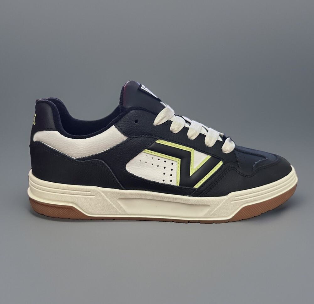 New Men's Size 9 Vans Upland Black Lime Skate Shoes VN0006FGBK